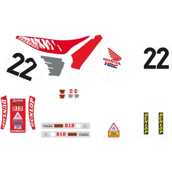 Tecnosel matrica szett, Honda Team USA - CR125 1991-1992/CR250 1990-1991