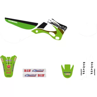   Kawasaki tecnosel matrica szett, oem 00" - KX125/KX250 1999 - 2002