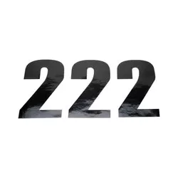 Moose Racing Rajtszám #2, 11.5 cm, fekete