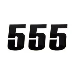 Moose Racing Rajtszám #5, 11.5 cm, fekete