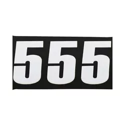 Moose Racing Rajtszám #5, 11.5 cm, fehér