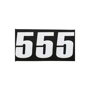 Moose Racing Rajtszám #5, 11.5 cm, fehér