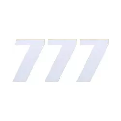 Moose Racing Rajtszám #7, 11.5 cm, fehér