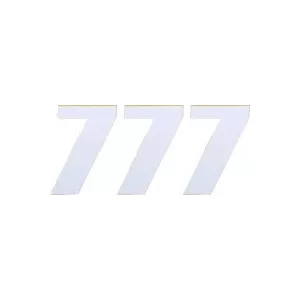 Moose Racing Rajtszám #7, 11.5 cm, fehér