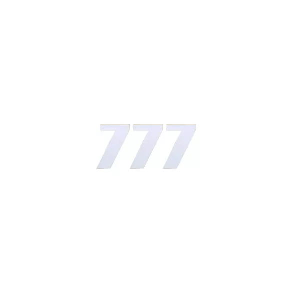 Moose Racing Rajtszám #7, 11.5 cm, fehér