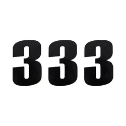 Moose Racing Rajtszám #3, 15 cm, fekete