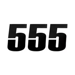 Moose Racing Rajtszám #5, 15 cm, fekete