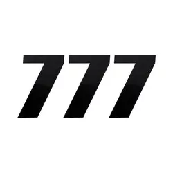 Moose Racing Rajtszám #7, 15 cm, fekete