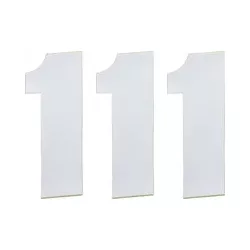 Moose Racing Rajtszám #1, 15 cm, fehér