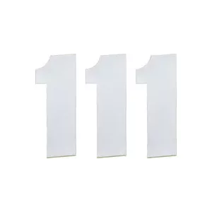 Moose Racing Rajtszám #1, 15 cm, fehér