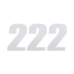 Moose Racing Rajtszám #2, 15 cm, fehér