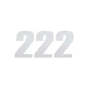 Moose Racing Rajtszám #2, 15 cm, fehér