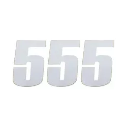 Moose Racing Rajtszám #5, 15 cm, fehér