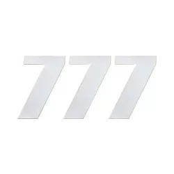 Moose Racing Rajtszám #7, 15 cm, fehér