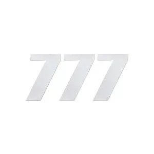 Moose Racing Rajtszám #7, 15 cm, fehér