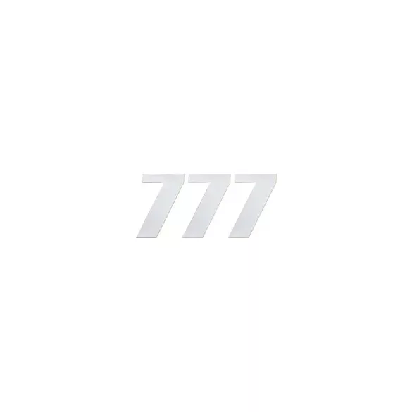 Moose Racing Rajtszám #7, 15 cm, fehér