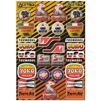Tecnosel vintage sponsor matrica ív