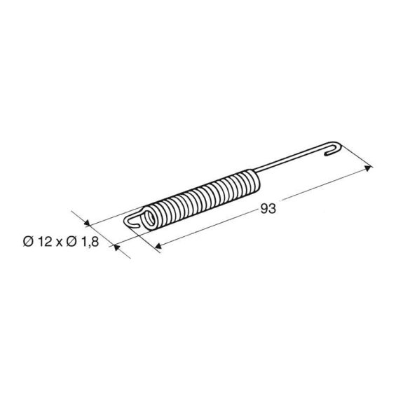 BUZZETTI SZTENDER RUGÓ 93X12mm