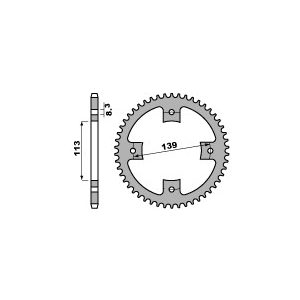 PBR HÁTSÓ LÁNCKERÉK 4509 40 C45 SUZUKI LTZ 400 (09-) (JTR1760.40)