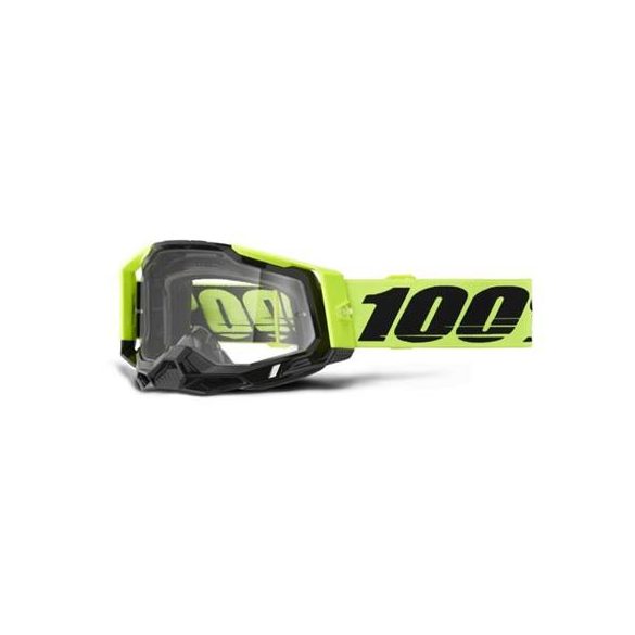 100% Racecraft2 Neon Sárga szemüveg viztiszta lencsével
