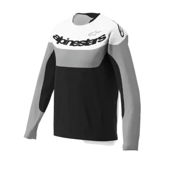   Alpinestars a - dura race long sleeve póló - fekete/szürke/fehér