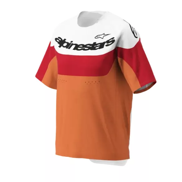 Alpinestars A-Dura Race Short Sleeve Póló– narancs-piros-fehér