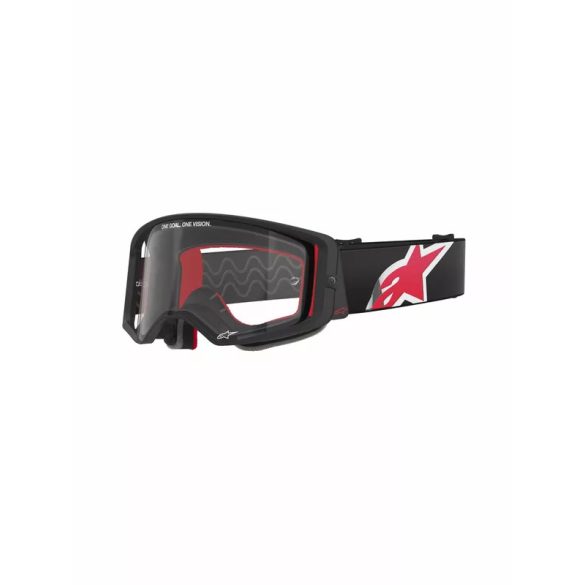 ALPINESTARS SUPERTECH CORP SZEMÜVEG FEKETE-PIROS, VIZTISZTA LENCSÉVEL