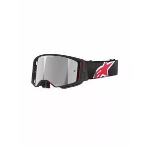 ALPINESTARS SUPERTECH CORP SZEMÜVEG FEKETE-PIROS, EZÜST TÜKRŐS LENCSÉVEL