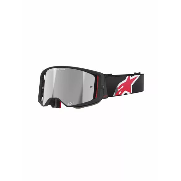 ALPINESTARS SUPERTECH CORP SZEMÜVEG FEKETE-PIROS, EZÜST TÜKRŐS LENCSÉVEL