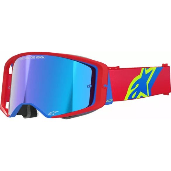 ALPINESTARS SUPERTECH CORP SZEMÜVEG PIROS-KÉK, KÉK TÜKRŐS LENCSÉVEL