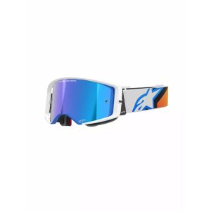ALPINESTARS SUPERTECH CORP SZEMÜVEG FEHÉR-KÉK-NARANCS, KÉK TÜKRŐS LENCSÉVEL