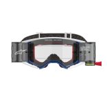 ALPINESTARS SUPERTECH CORP SZEMÜVEG ROLL-OFF FEHÉR-KÉK, VIZTISZTA LENCSÉVEL