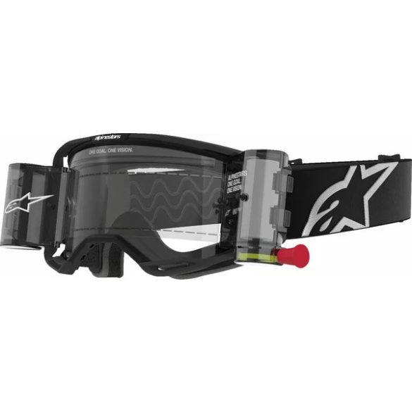 ALPINESTARS SZEMÜVEG VISISON 8 CORP ROLL-OFF FEKETE  ,VIZTISZTA LENCSÉVEL