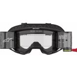 ALPINESTARS SZEMÜVEG VISISON 8 CORP ROLL-OFF FEKETE  ,VIZTISZTA LENCSÉVEL
