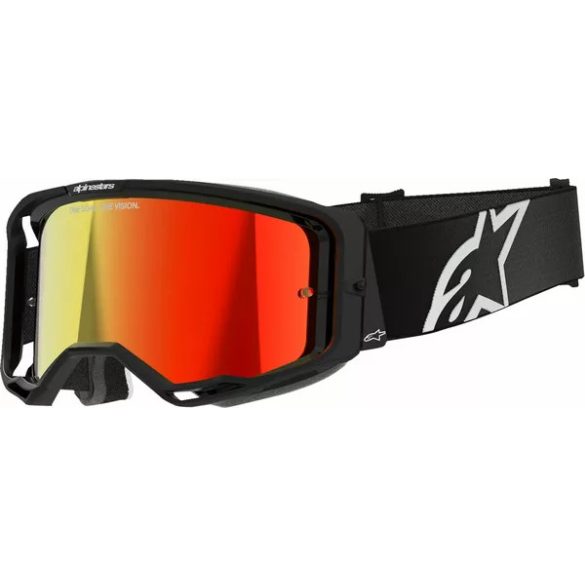 ALPINESTARS SZEMÜVEG VISISON 8 CORP FEKETE PIROS TÜKRŐS LENCSÉVEL