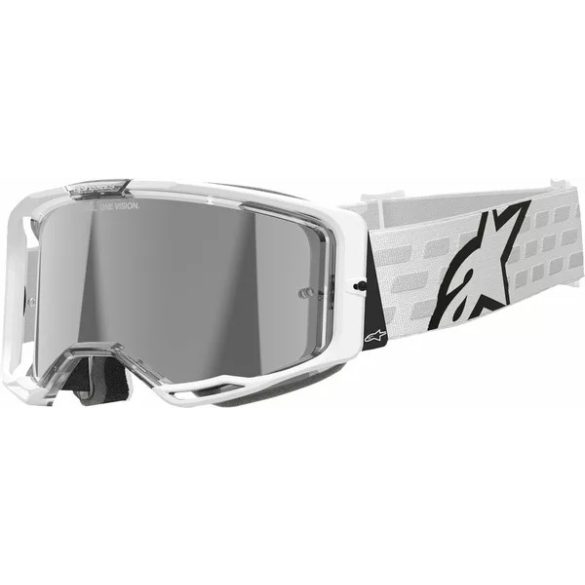 ALPINESTARS SZEMÜVEG VISISON 8 CORP FEHÉR EZÜST TÜKRŐS LENCSÉVEL