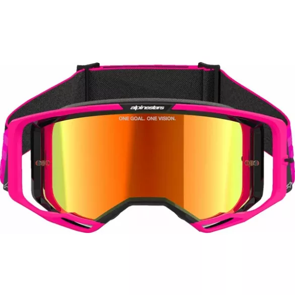 ALPINESTARS SZEMÜVEG VISISON 8 CORP PINK ,PIROS TÜKRŐS LENCSÉVEL