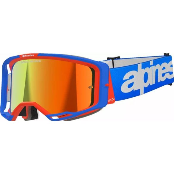 ALPINESTARS SZEMÜVEG VISISON 8 CORP KÉK ,PIROS TÜKRŐS LENCSÉVEL