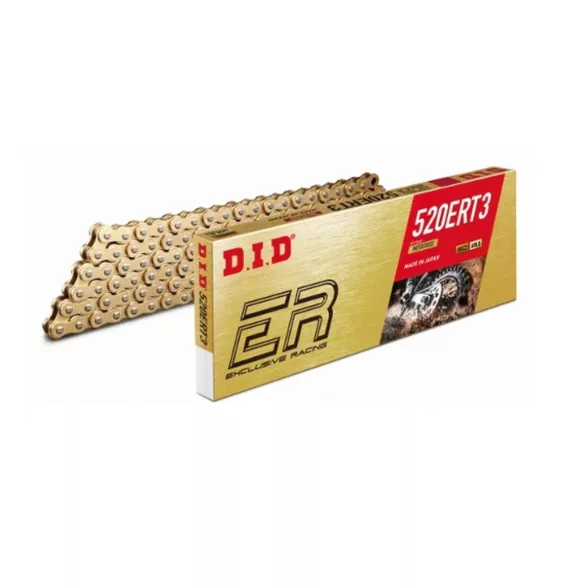 DID MEGHAJTÓLÁNC 520ERT3GG-94 (94 SZEMES) ARANY / ARANY, O-GYŰRŰ NÉLKÜLI (NYITOTT + PATTINTÓS SZEM) - HELYETTESÍTI AZ 520ERT2-T