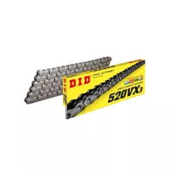   DID MEGHAJTÓLÁNC 520VX3-122 (122 SZEMES) X-RING (NYITOTT + PATTINTÓS SZEM)