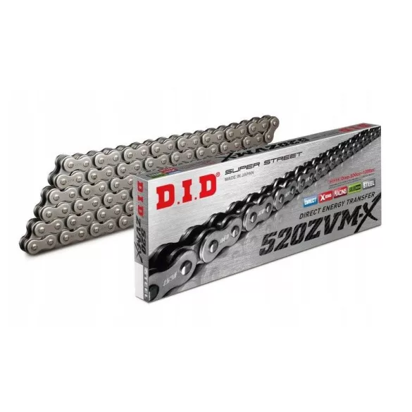 DID MEGHAJTÓLÁNC 520ZVMXBK-118 (118 SZEMES) X-RING (NYITOTT + SZEGECSELHETŐ SZEM)
