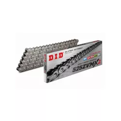   DID 525ZVMX2-104 MEGHAJTÓLÁNC (104 SZEM) X-GYŰRŰS (NYITOTT + NITTELHETŐ LÁNCSZEM)