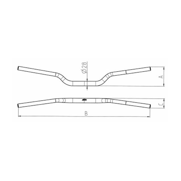 KTM kormány 28.6mm - narancs