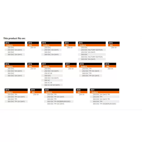 KTM gyári kuplunglamella szett EXC250/300  2013-2023