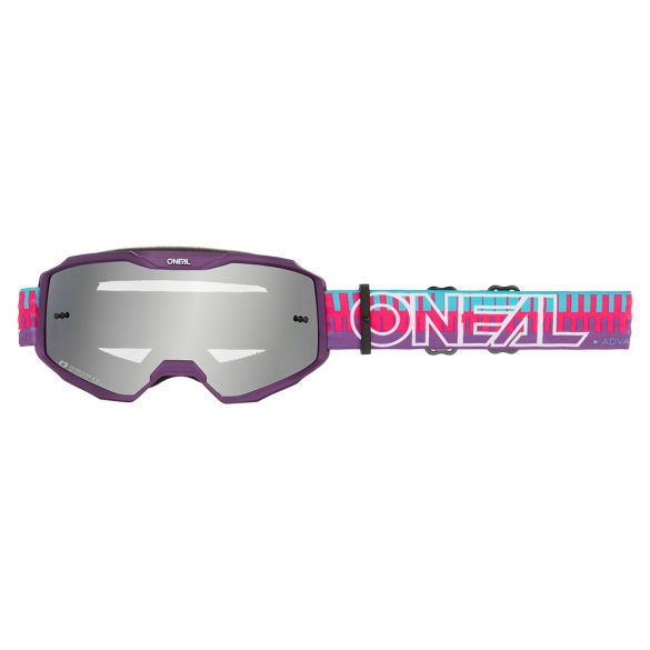 O'neal B-10 STRIPED pink/purple gyerek szemüveg - ezüst lencsével