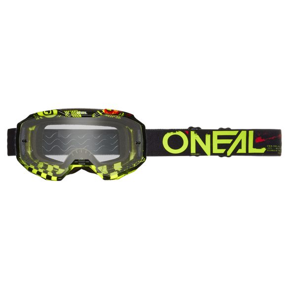 O'Neal B-10 szemüveg ATTACK black/neon yellow - clear