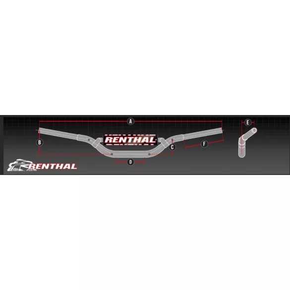 RENTHAL KORMÁNY 1,1/8 COLL (28,6MM) MX FATBAR FEKETE REED/WINDHAM FEKETE SZÍN SZIVACCAL