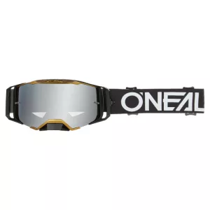O'Neal B-33 HEXA Black/Gold Szemüveg - Silver Mirror lencsével