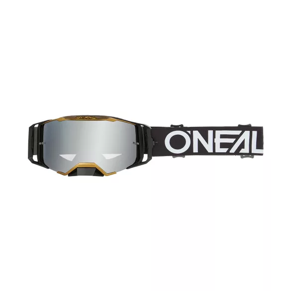 O'Neal B-33 HEXA Black/Gold Szemüveg - Silver Mirror lencsével