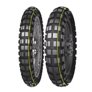 MITAS GUMI 110/80B19 E-10 59T TL DAKAR (SÁRGA CSÍK) ELSŐ DOT 04-05/2023 (24443)